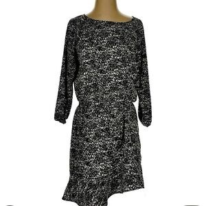 Joie Monochrome Long Sleeve Dress Sz S.
